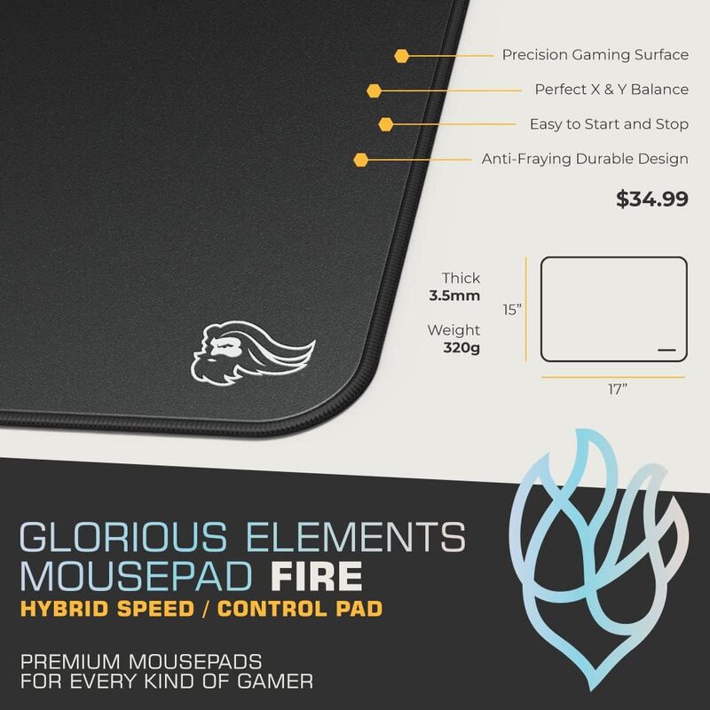 Glorious Element Mouse Pad - FireGLO-MP-ELEM-FIRE